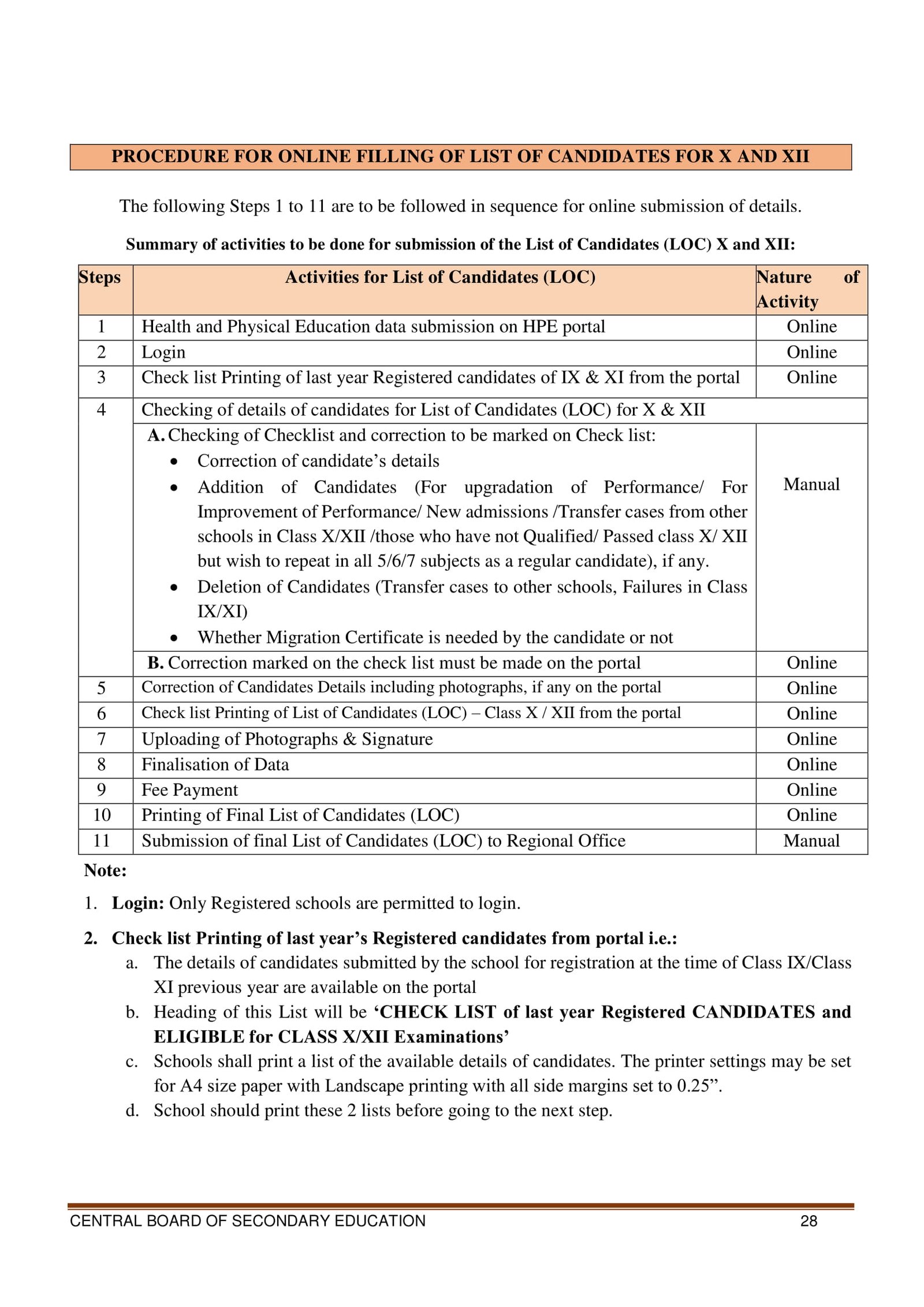 Cbse Board Registration For Class Online Loc