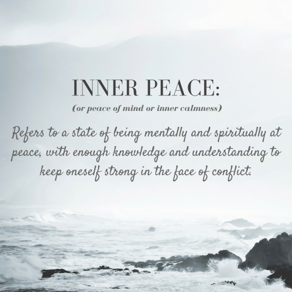 Inner Peace Peace of mind conflict from life