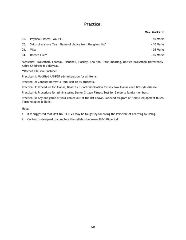 CBSE Syllabus For Class 12 Physical Education (PET) 2018-19 NCERT Curriculum, New CBSE Syllabus