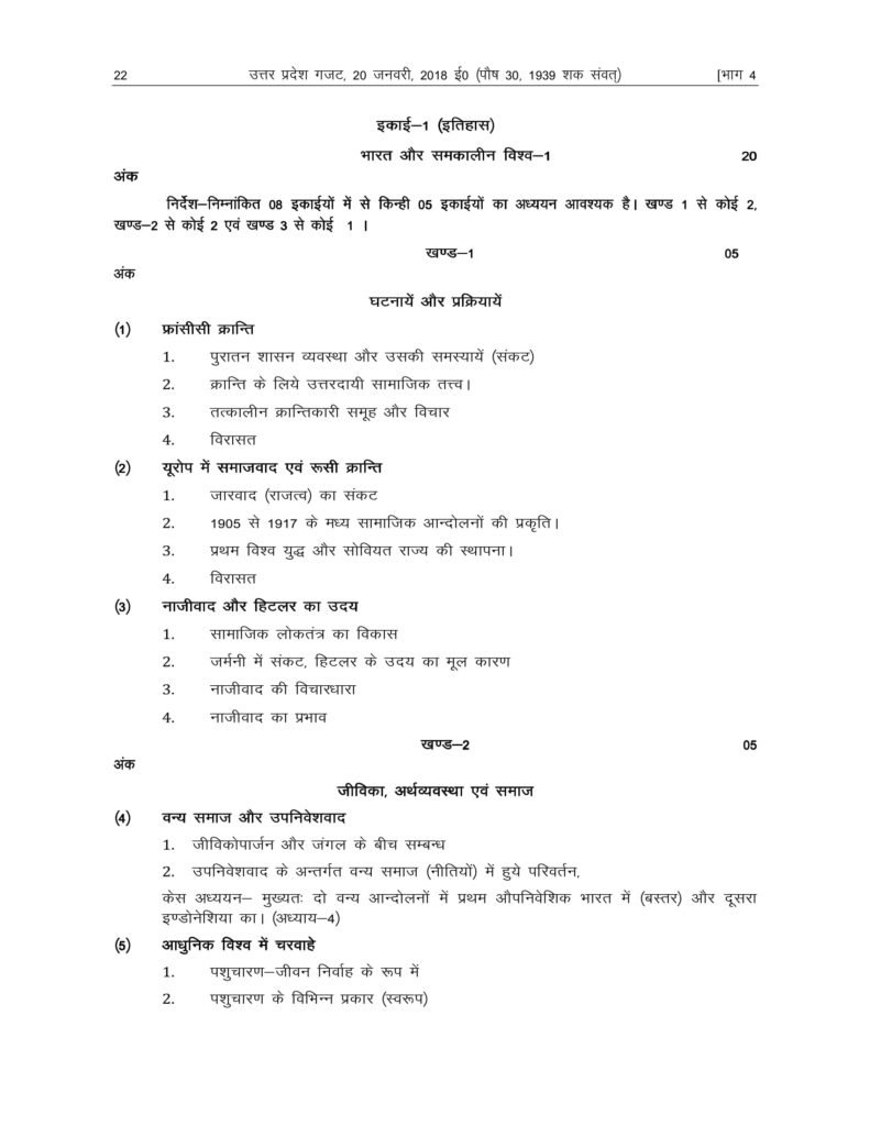 UP Board Syllabus For Class 9 2018-19 Uttar Pradesh Board Syllabus 2018 9 PDF Download