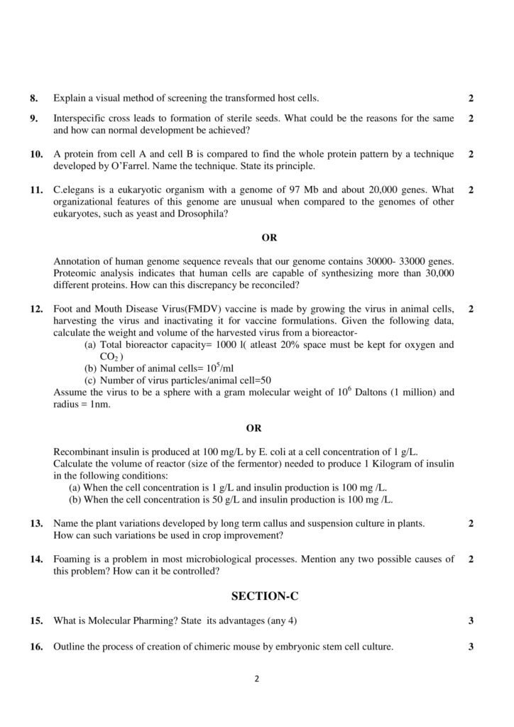 exam cbse class table x 2019 time Class CBSE 12 Solved Biotechnology Sample Papers