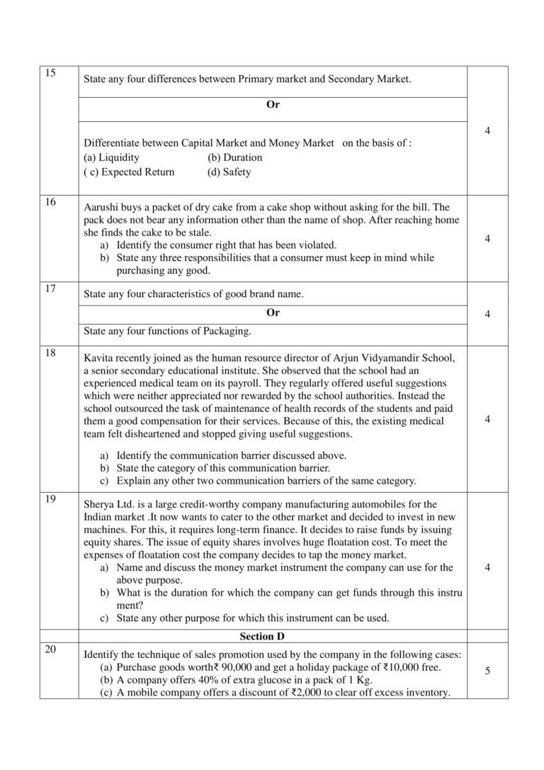 Business Studies Class 12 Cbse Solved Sample Papers Www vrogue co