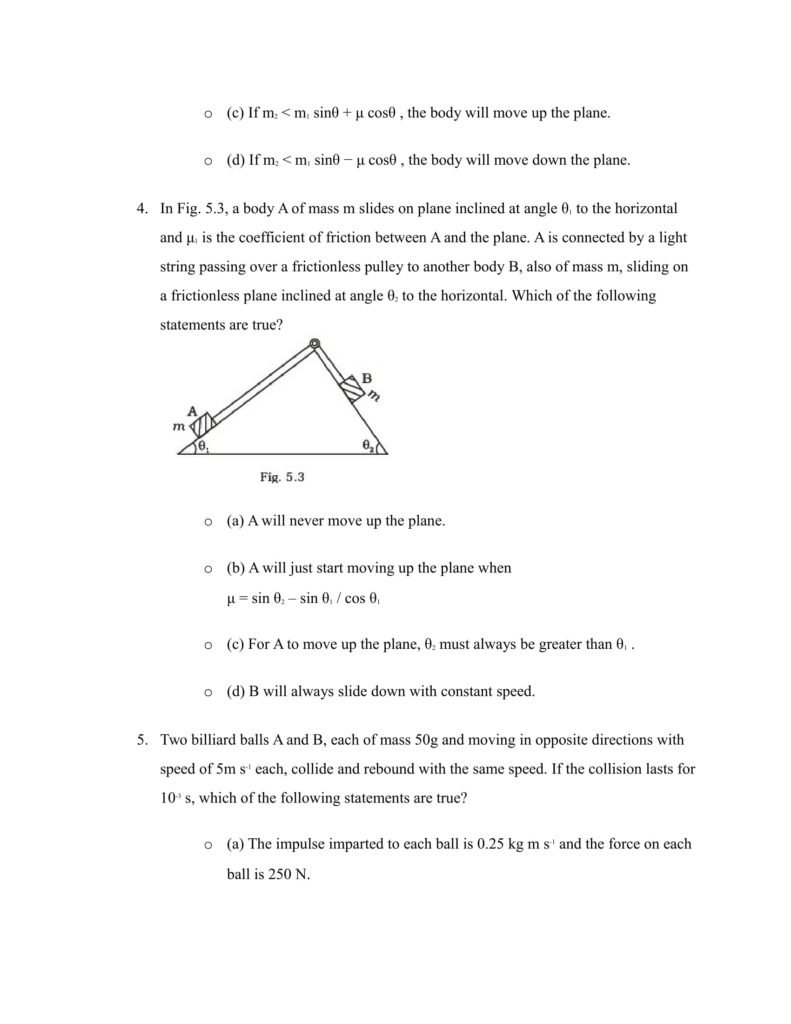Important Questions For Class 11 Physics Ch 4 Motion in a plane