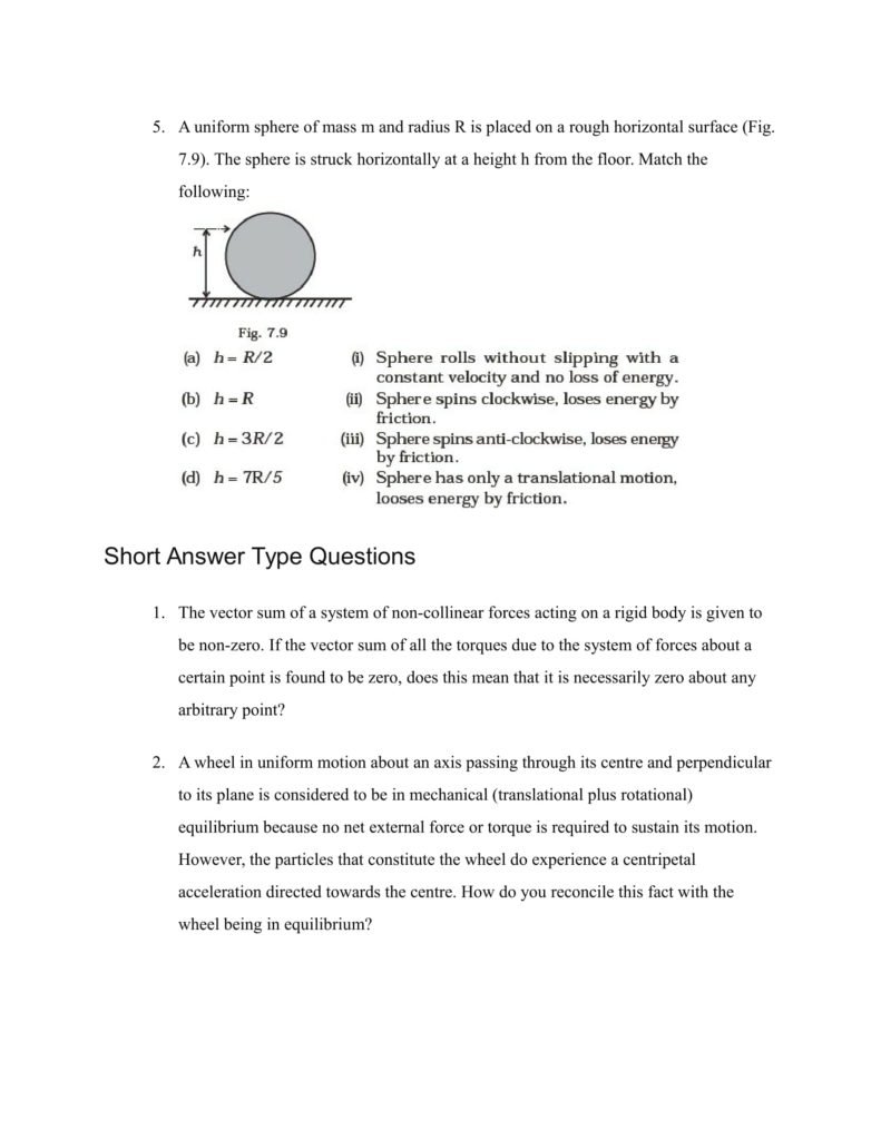 Important Questions For Class 11 Physics Ch 6 Work Energy and power