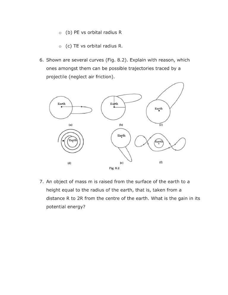 Important Questions For Class 11 Physics Ch 8 Gravitation
