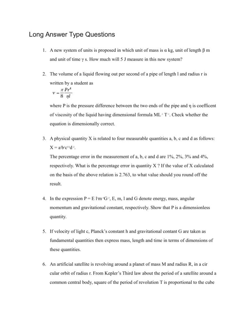 Important Questions For Class 11 Physics Chapter 1 Physical World