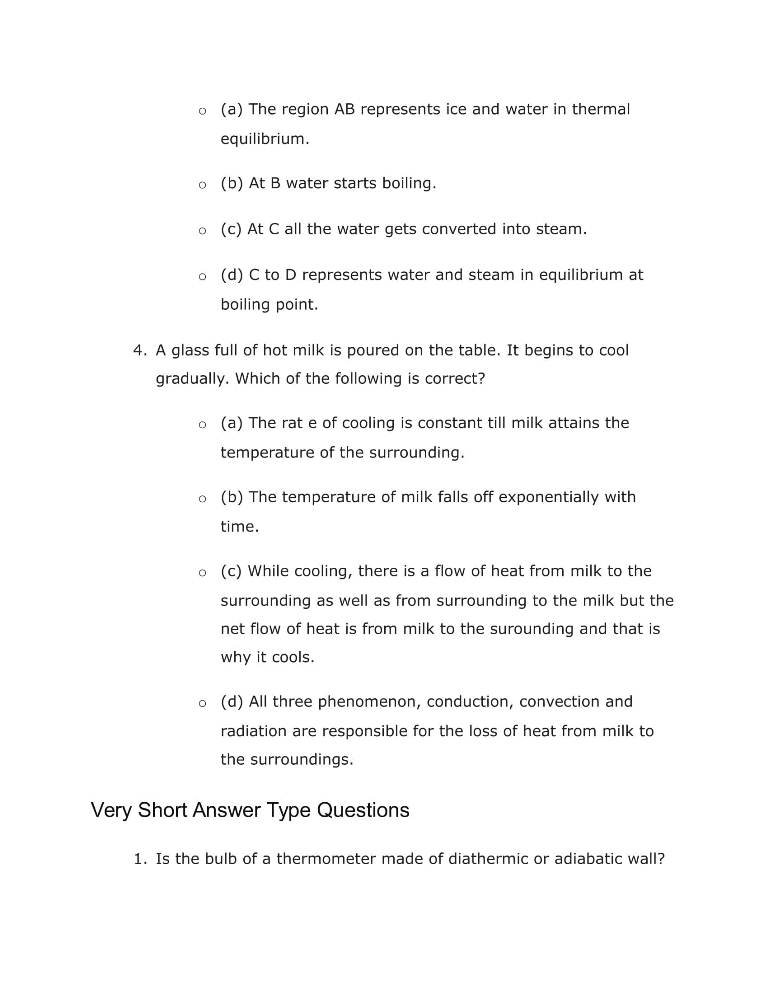 Important Questions For Class 11 Physics Chapter 11 Thermal Properties of matter