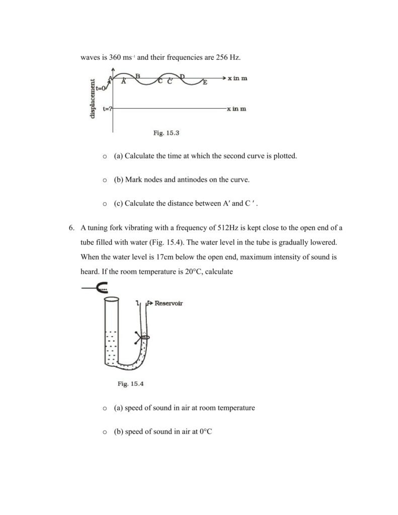 Important Questions For Class 11 Physics Chapter 15 Waves