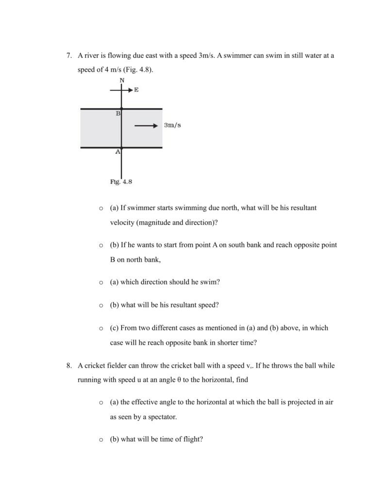 Important Questions For Class 11 Physics Chapter 3 Motion in a Straight Line