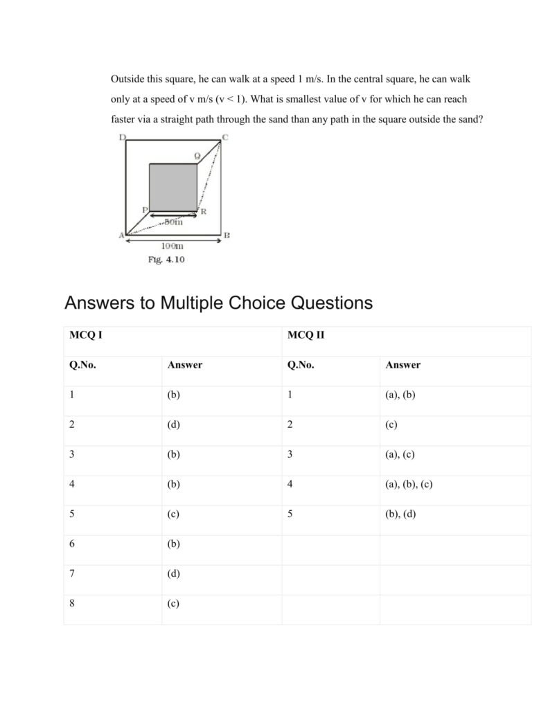 Important Questions For Class 11 Physics Chapter 3 Motion in a Straight Line