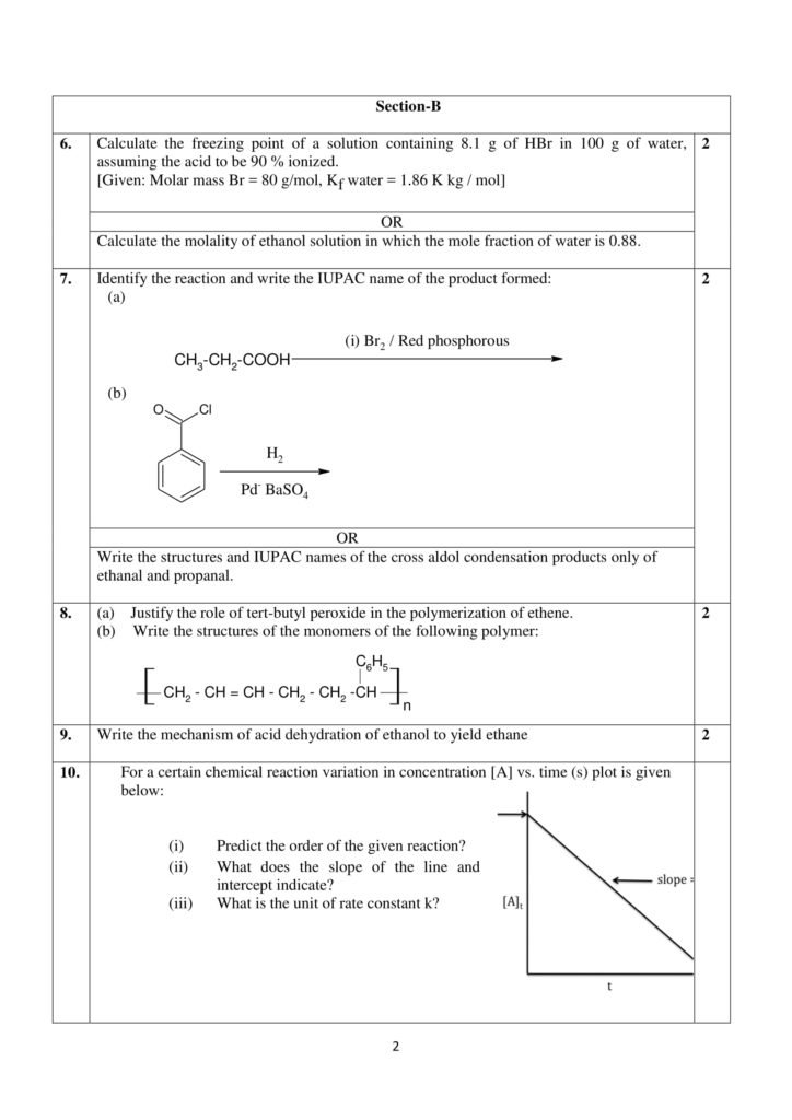 Class 12 Chemistry Chapter 3 Question Answer