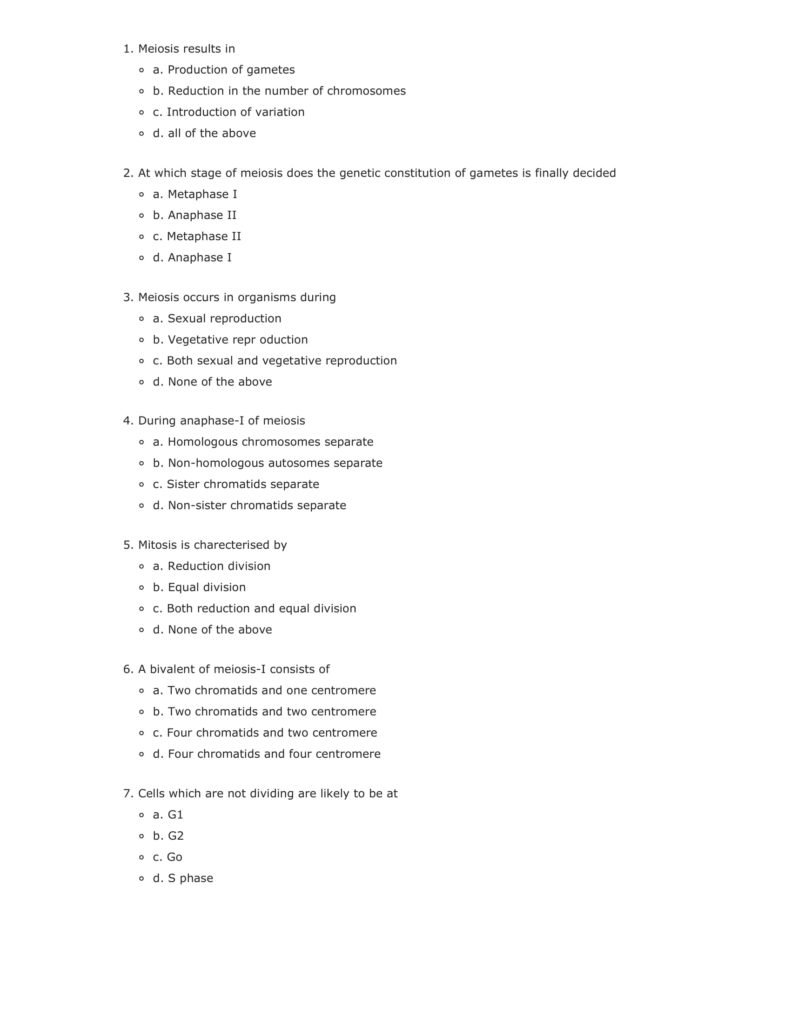 Important Questions For Class 11 Biology Chapter 10 Cell Cycle and Cell Division