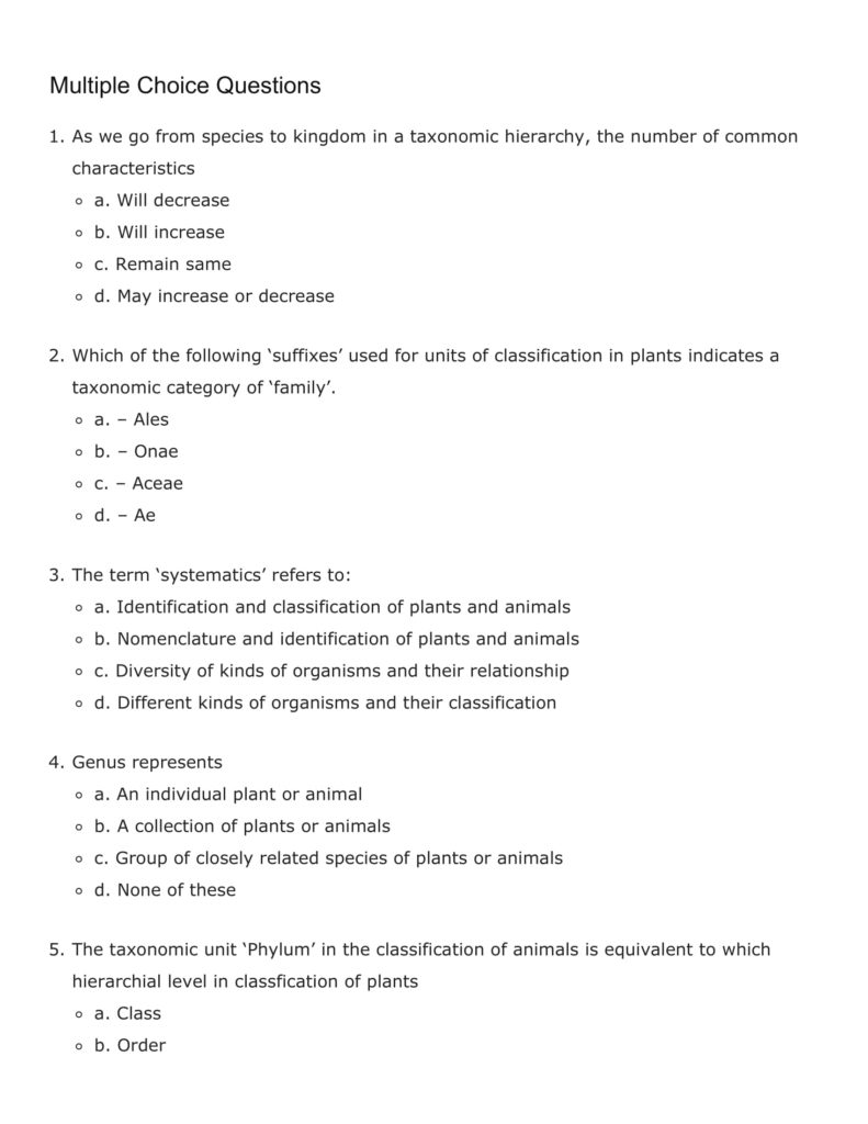 case study questions class 11 biology chapter 1