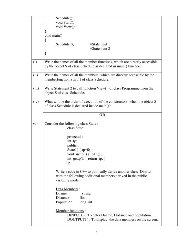 Computer Science Class 12 Cbse Solved Sample Papers