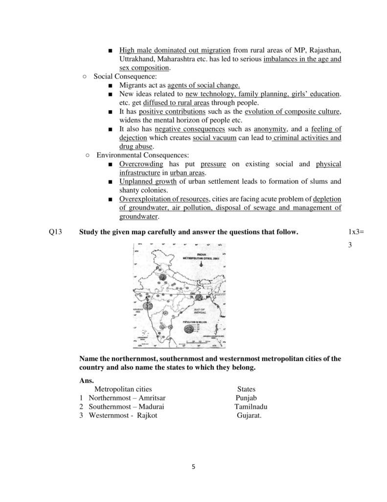 2019 class exam 8 paper 12 Geography Boards with For Solved Class Papers 2019 CBSE