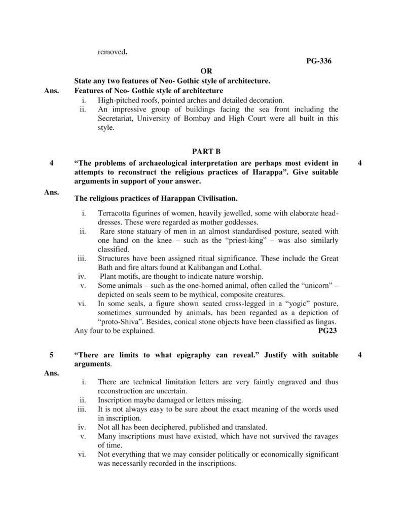 History Class 12 Marking Scheme, Solved Paper with answers PDF Download 2018-19