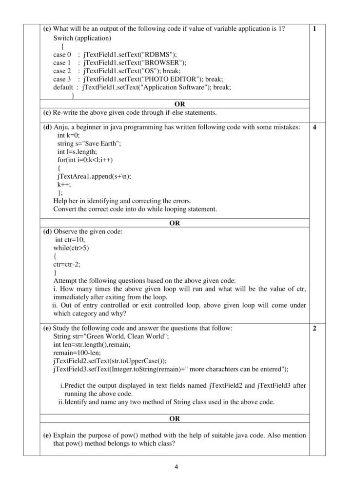 Informatics Practices Class 12 Sample Question Paper PDF Download 2018-19