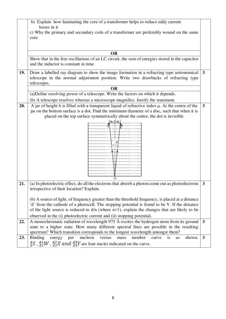 Physics Class 12 Sample Question Paper PDF Download 2018-19