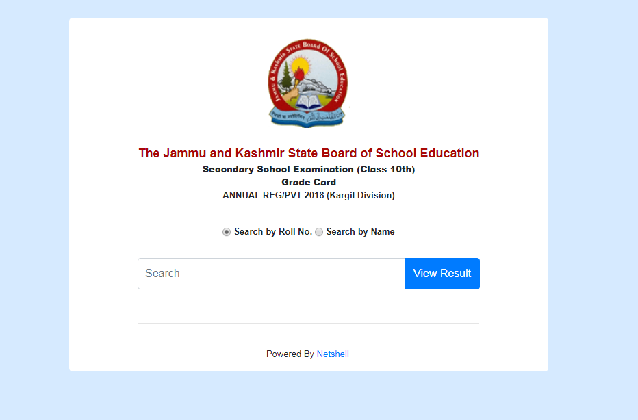 JKBOSE Class 10 Results 2018 - Kargil Division, Jammu & Kashmir Board (Annual Regular/ Private) - Announced