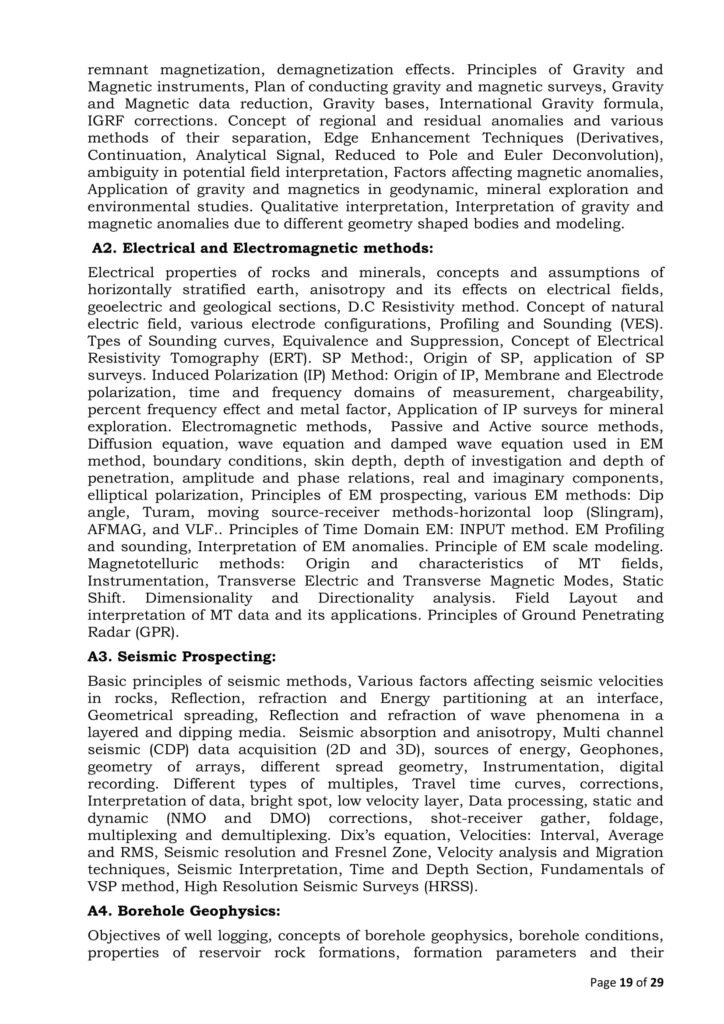 Combined Geo Scientist Syllabus 2020 - Revised, UPSC New Exam Pattern