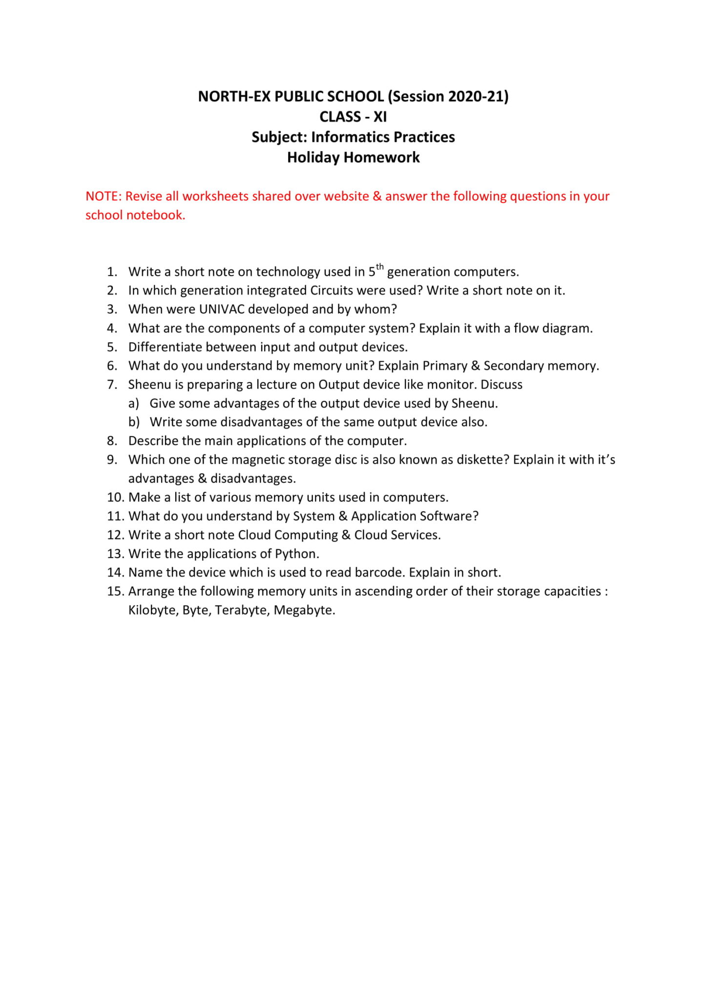 holiday homework for class 11 business studies