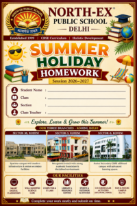 North Ex Public School Sec 3, Sec 8, Sec 38 Rohini Delhi , CBSE AFFILIATED SENIOR SECONDARY SCHOOL